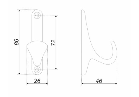 крючок K102SN.2 LUIS сатин никель (20) ВЫВОД 