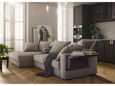 Консоль складная серая металлик