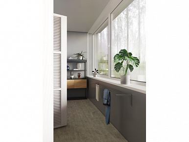 Консоль складная серая металлик