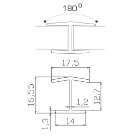 Соединитель 180 (48 Кашемир) H-100, шт.