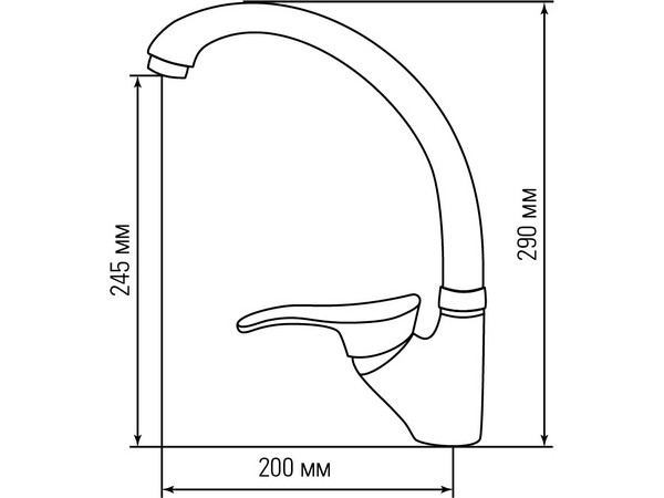 CREMA GR328 Смеситель высокий излив GERDAMIX (бежевый)