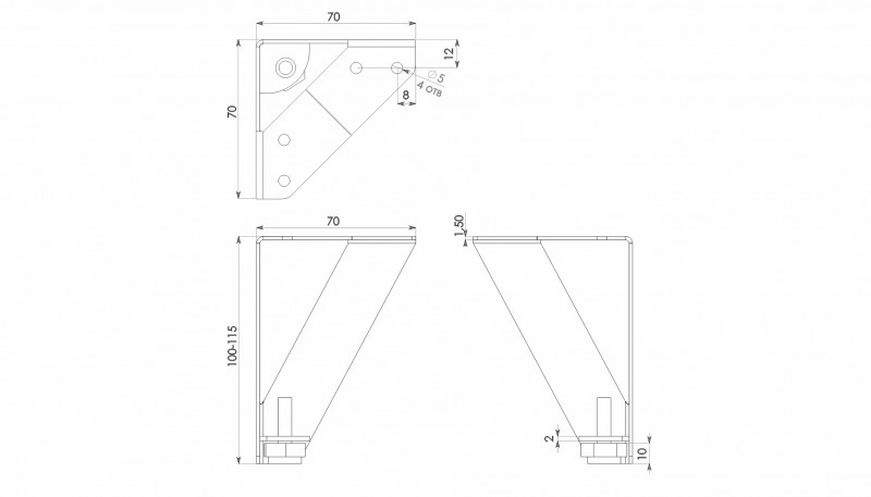 Опора регулируемая VIVA N333BL.2/100 (18)
