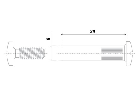 Межсекционная стяжка М6х30 d8mm (1000)