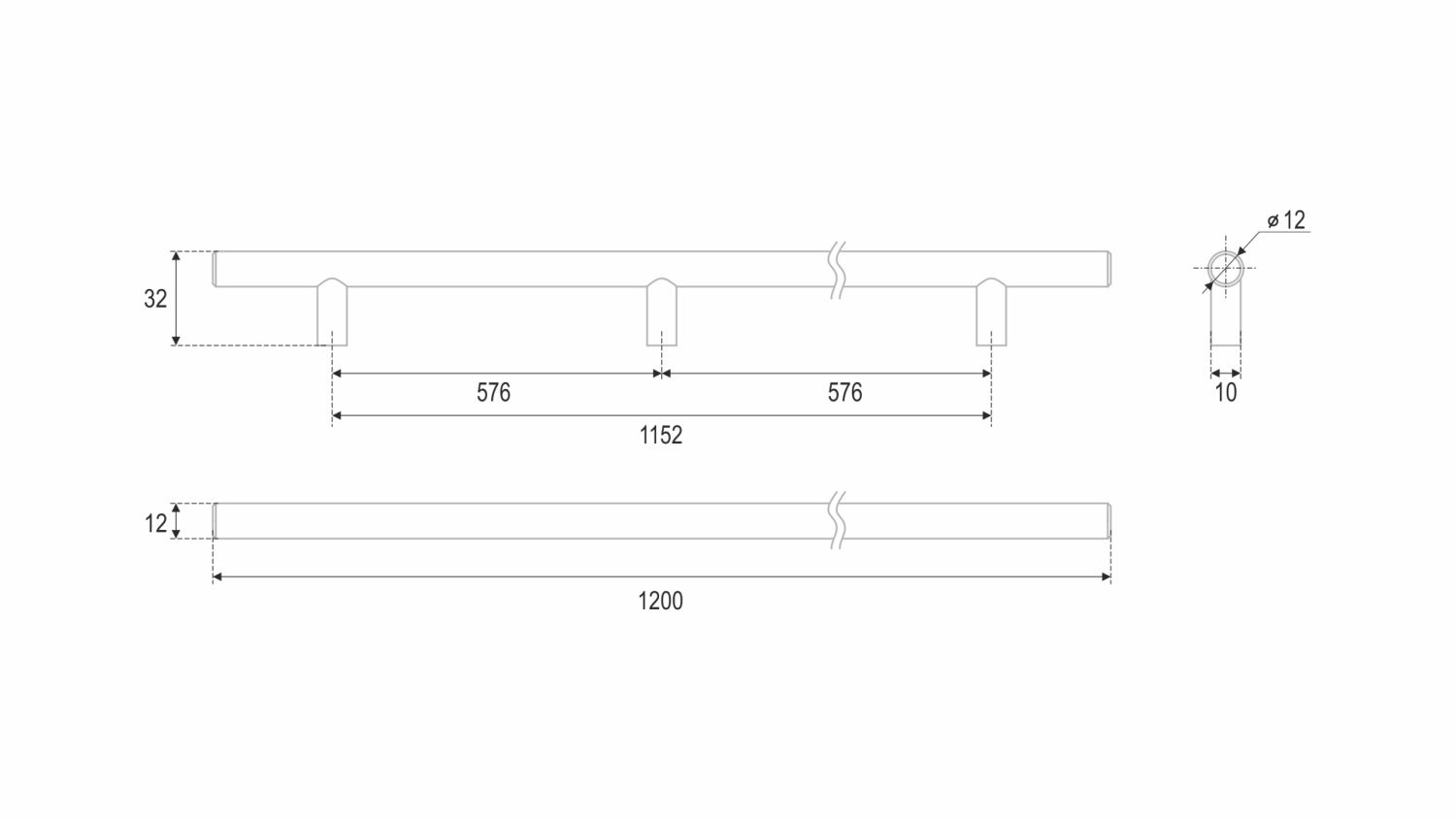 ручка RR007SST.5/1152 (50)