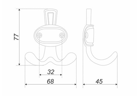 крючок K211AB.2 (20) ПОД ЗАКАЗ