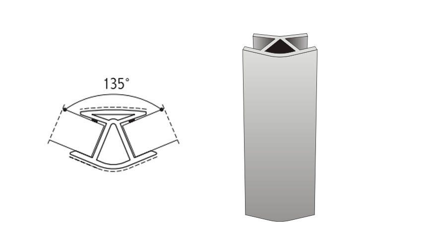 Угловое соединение 135 (19 антрацит) Н-100