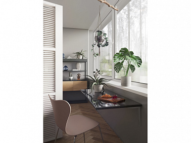 Консоль складная серая металлик