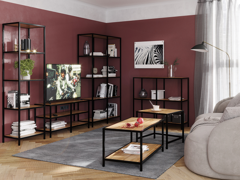 Стол журнальный №2 Loft 900х440х450 (каркас) черный