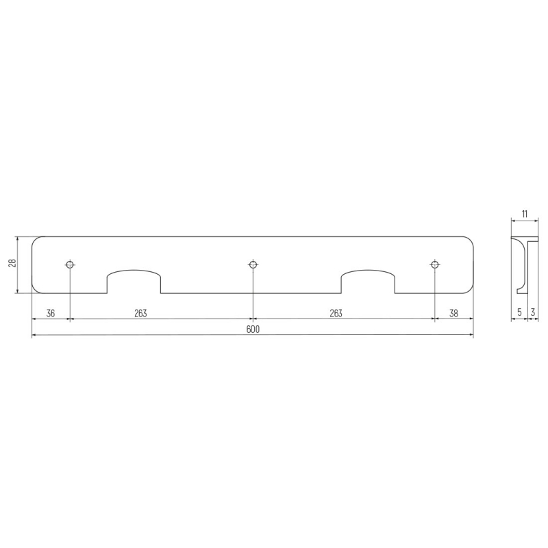 Планка H28 R9 соединительная угловая (матовая)