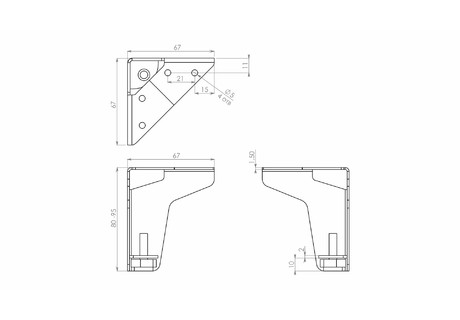 Опора регулируемая TOM N332W.2/80 (20)